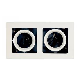 DA240010  Bardian 12, Double Deep Recess Frame With Trim White/Black - FRAME ONLY